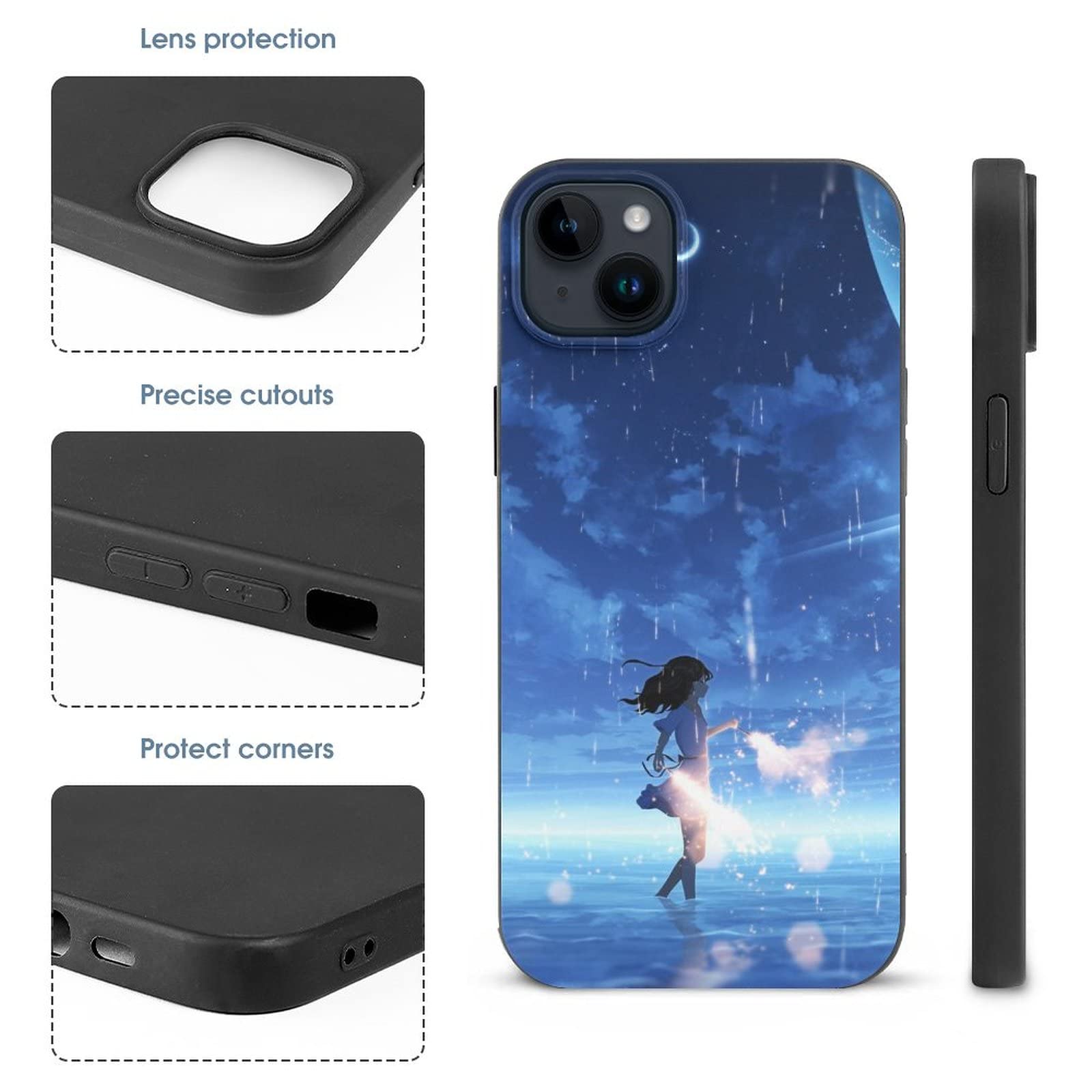 Amazon.co.jp: Iphone14ケース 夜空 満月 星空 アニメ スマホケース 