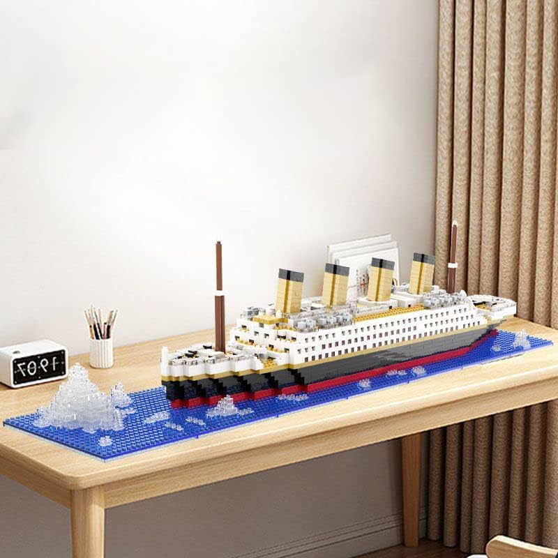 Titanic Ship Model Building Block Sets, 1878PCS Cruise Ship Titanic Boat Model Building Kit, Micro Mini Bricks Gift Toy for Adults - Image 4