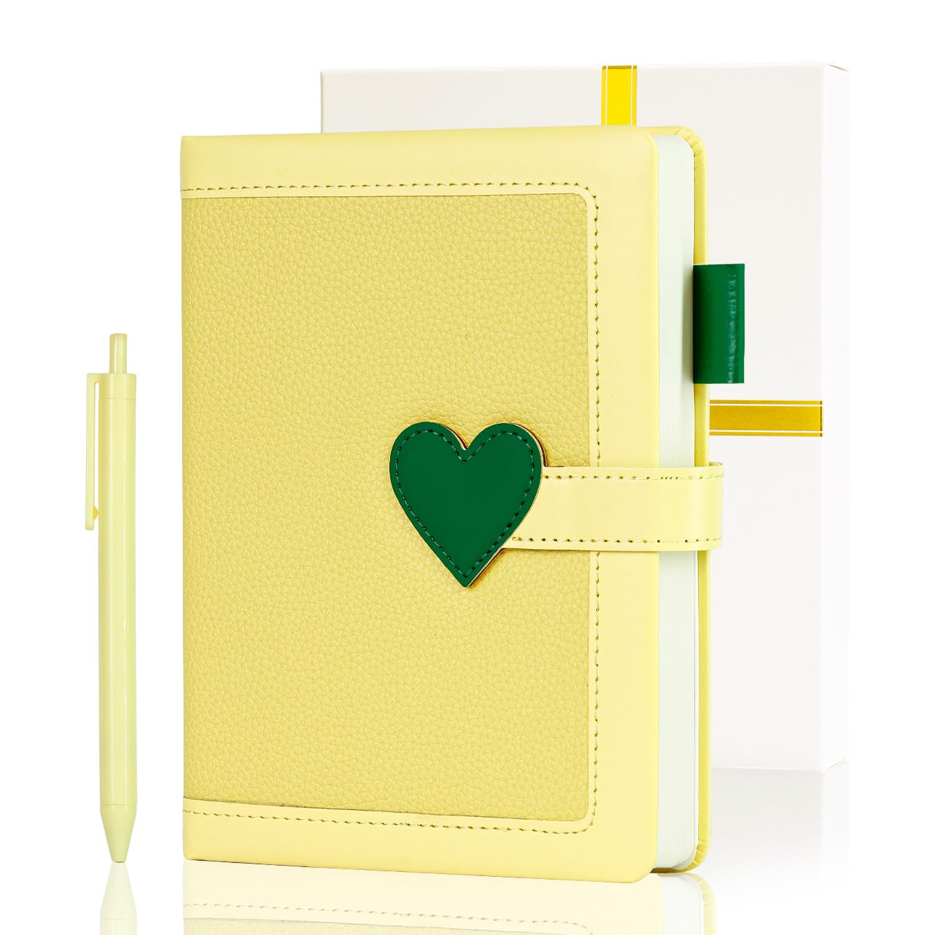 hi!SCI Journal for Women and Girls with Heart Buckle, 240 Pages Girls Diary Journal with Pen for Writing, Cute Daily Writing Journals for Women, B6