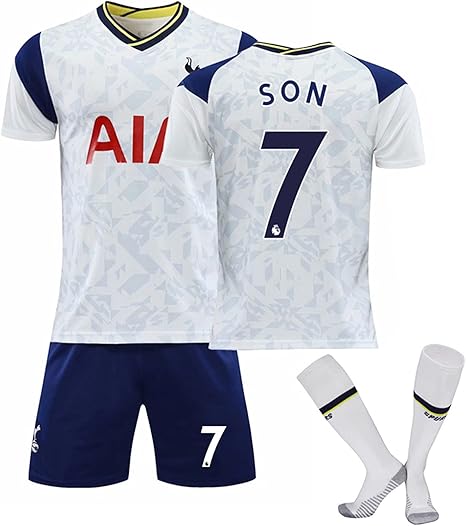 Amazon Co Jp ユニフォームサッカーウェアサッカーユニフォームセット子供大人用21年トッテナムホームスタジアムno 7sonスリーピース サッカーユニフォーム通気性スポーツスーツスーツサッカーウェア レプリカマッチ トレーニングチームスポーツウェア Size S Color