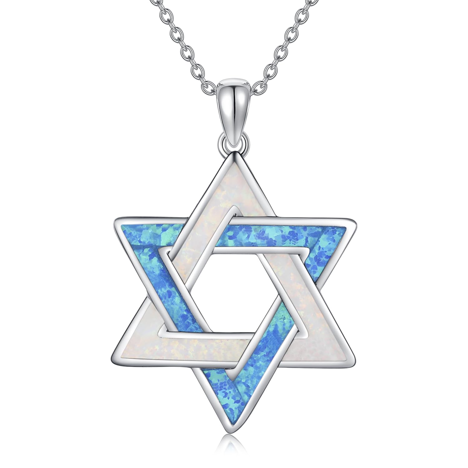JUSTKIDSTOYJewish Necklace Sterling Silver Messianic Seal Mezuzah Pendant Necklace Protection Hanukkah Jewelry Gifts for Women Men