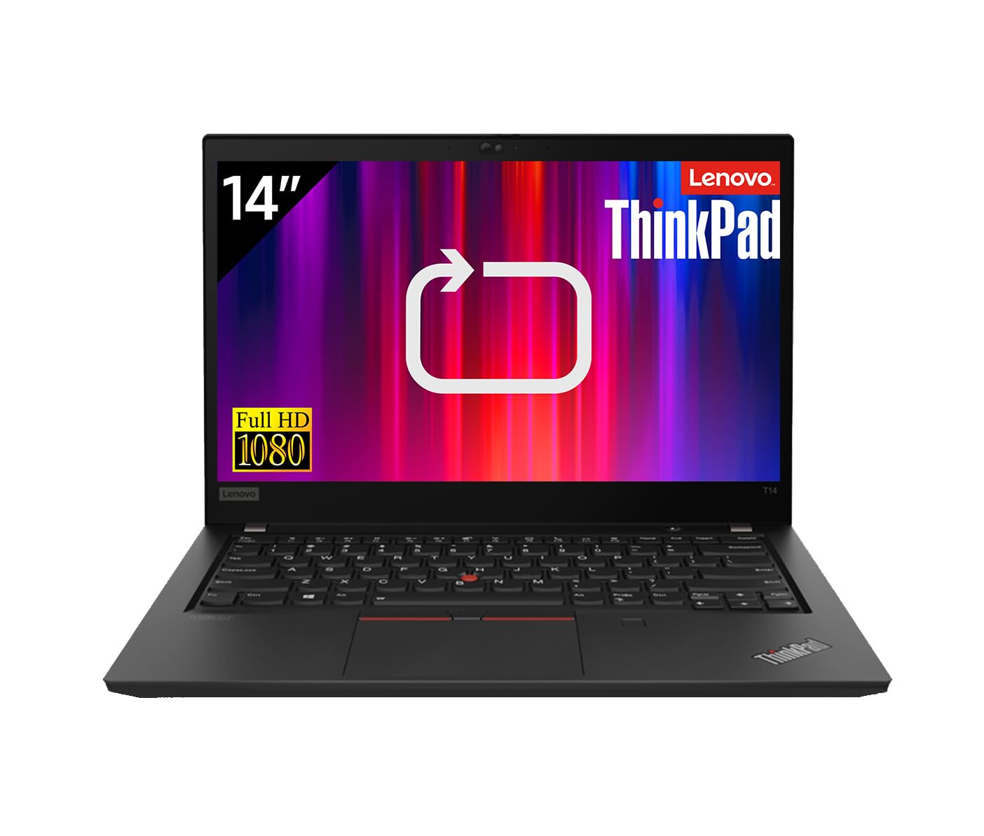 Lenovo ThinkPad T14 Gen 2, Intel i5 4x2.4 GHz, 16 GB Arbeitsspeicher, 512 GB SSD, 14 Zoll Display, Full HD, 1920x1080, Windows 11 Pro FR7 (Generalüberholt)