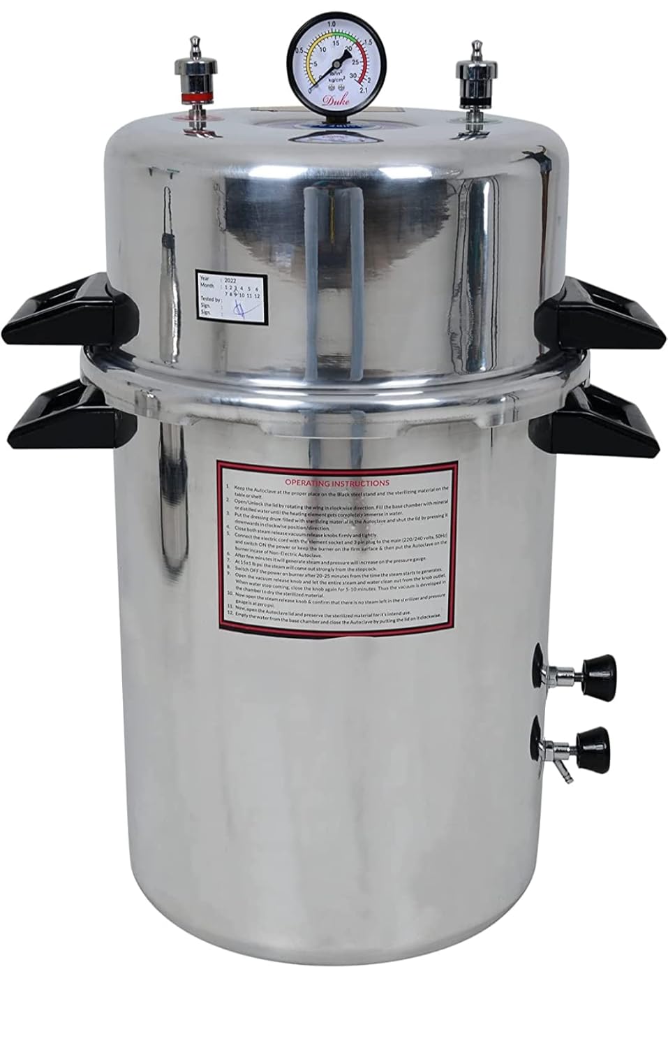 Florix nation 39 L Autoclave Sterilizer Heavy Duty Aluminium Pressure