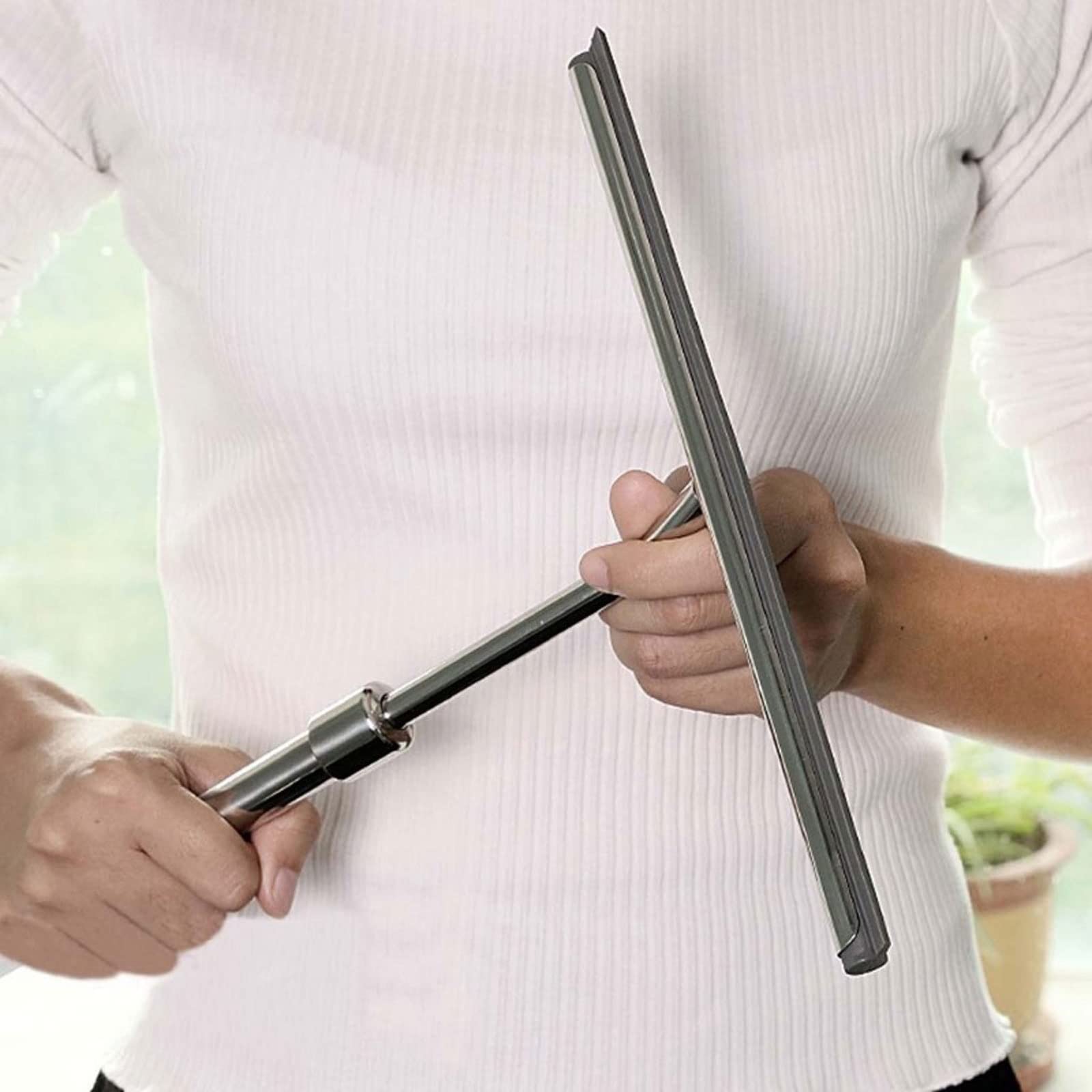 JINGYAN Ściągaczki prysznicowe Telescopic Shower Squeegee Window Glass Wiper Scraper with for Bathroom Kitchen Car