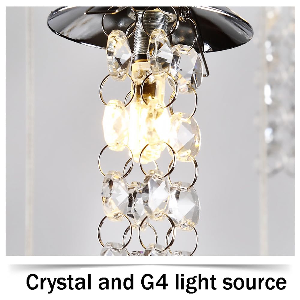 Lampadario a Sospensione Lungo in Vetro con Sfere di Vetro, Stile Nordico di Lusso, Colore Ambra, Stile Industriale/Rustico, Rotondo, con Bolle di Cristallo, Ideale per soffitti al