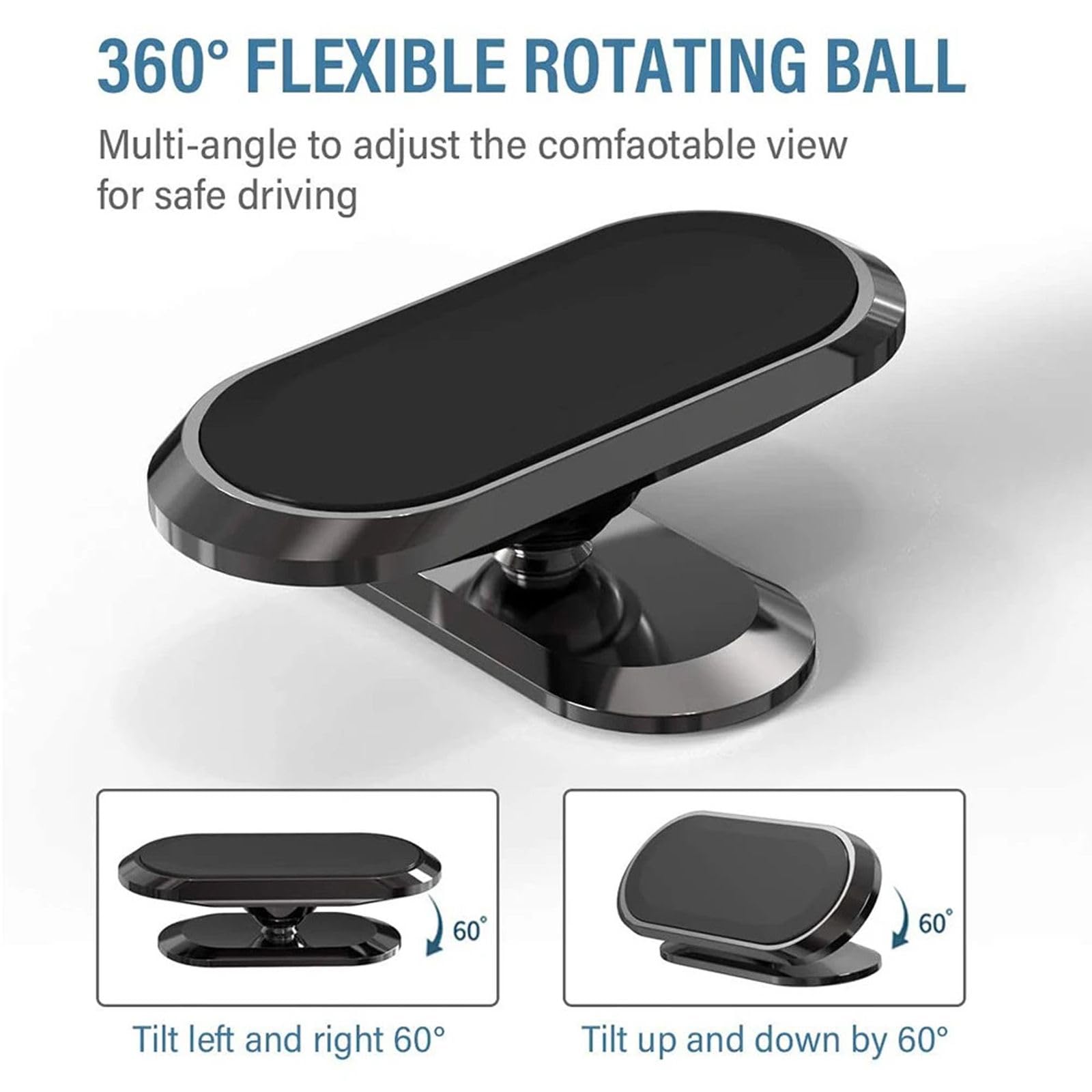 Magnetyczny uchwyt samochodowy 360 ° Magnetyczny stojak na smartfon Stojak na telefon, pasujący do iPhone XR, Xiaomi Mi, Huawei, Samsung LG