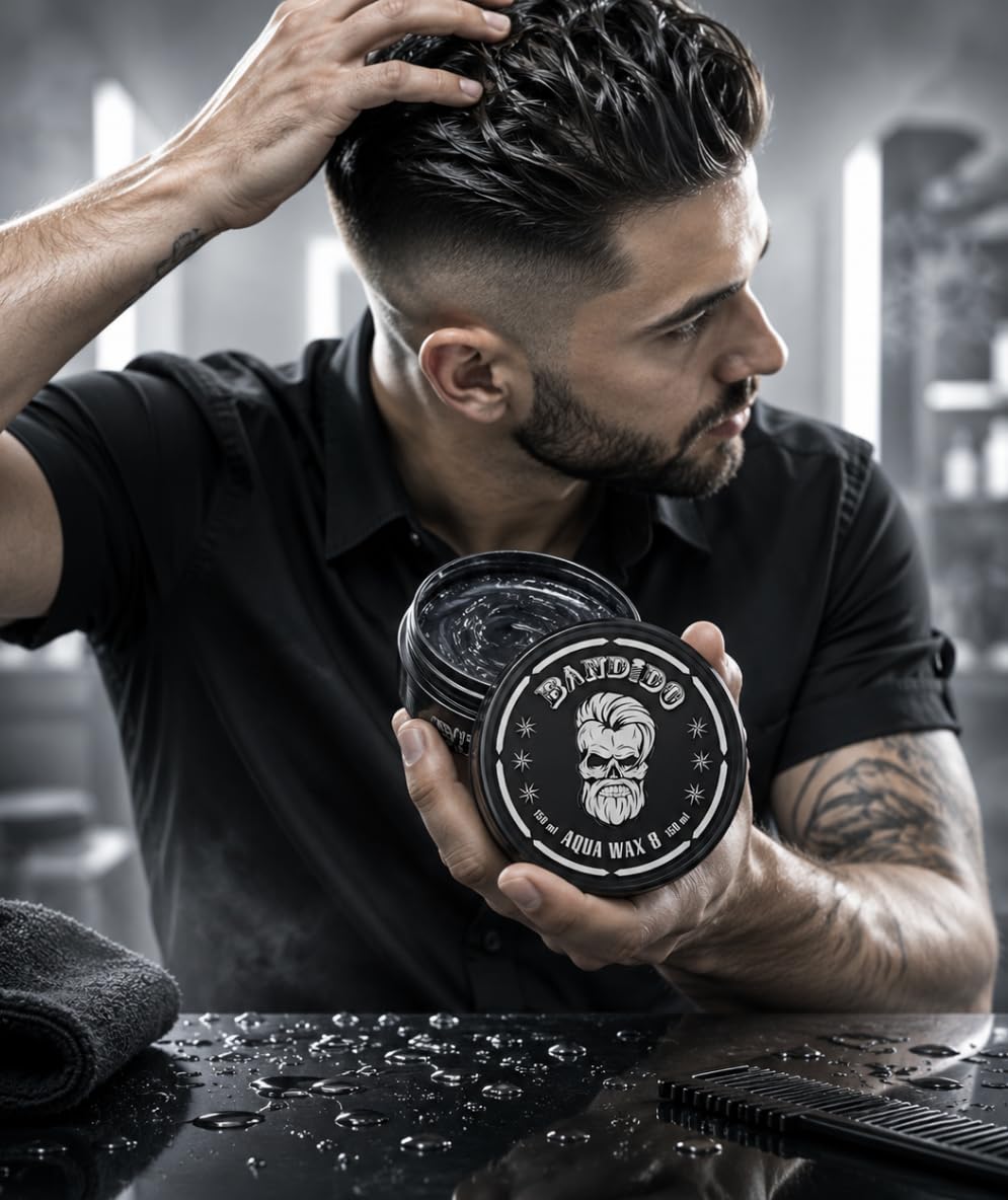 Bandido Aqua Hair Wax N. 8 - Cera per capelli da uomo, 150 ml
