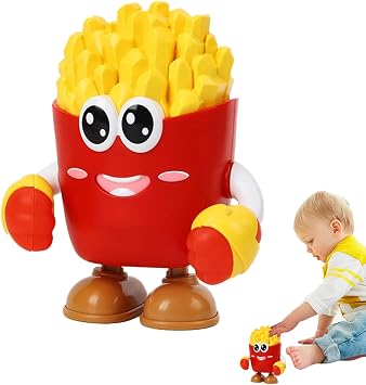 Robot Toys, Smart Robot, French Fries Design Musical Light-up Doll for Birthday Boy Girl Indoor Travel Companion Home Adult