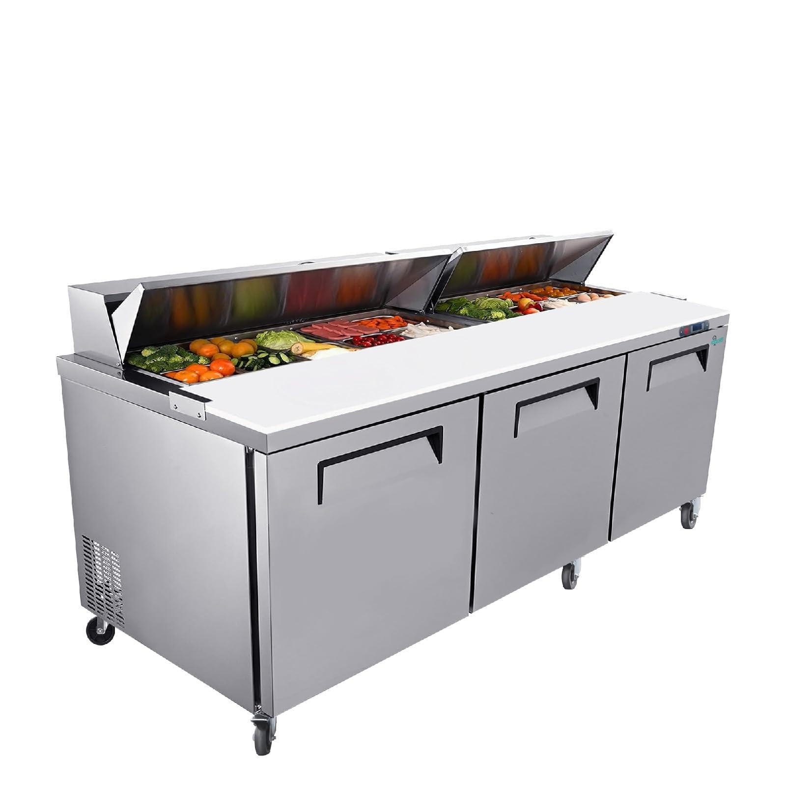 72" Coolchef Mega Top Refrigerated Sandwich Prep Table.ETL, NSF &amp; DOE Certified.Heavy Duty Commercial-Grade.Energy Efficient &amp; Easy to Clean