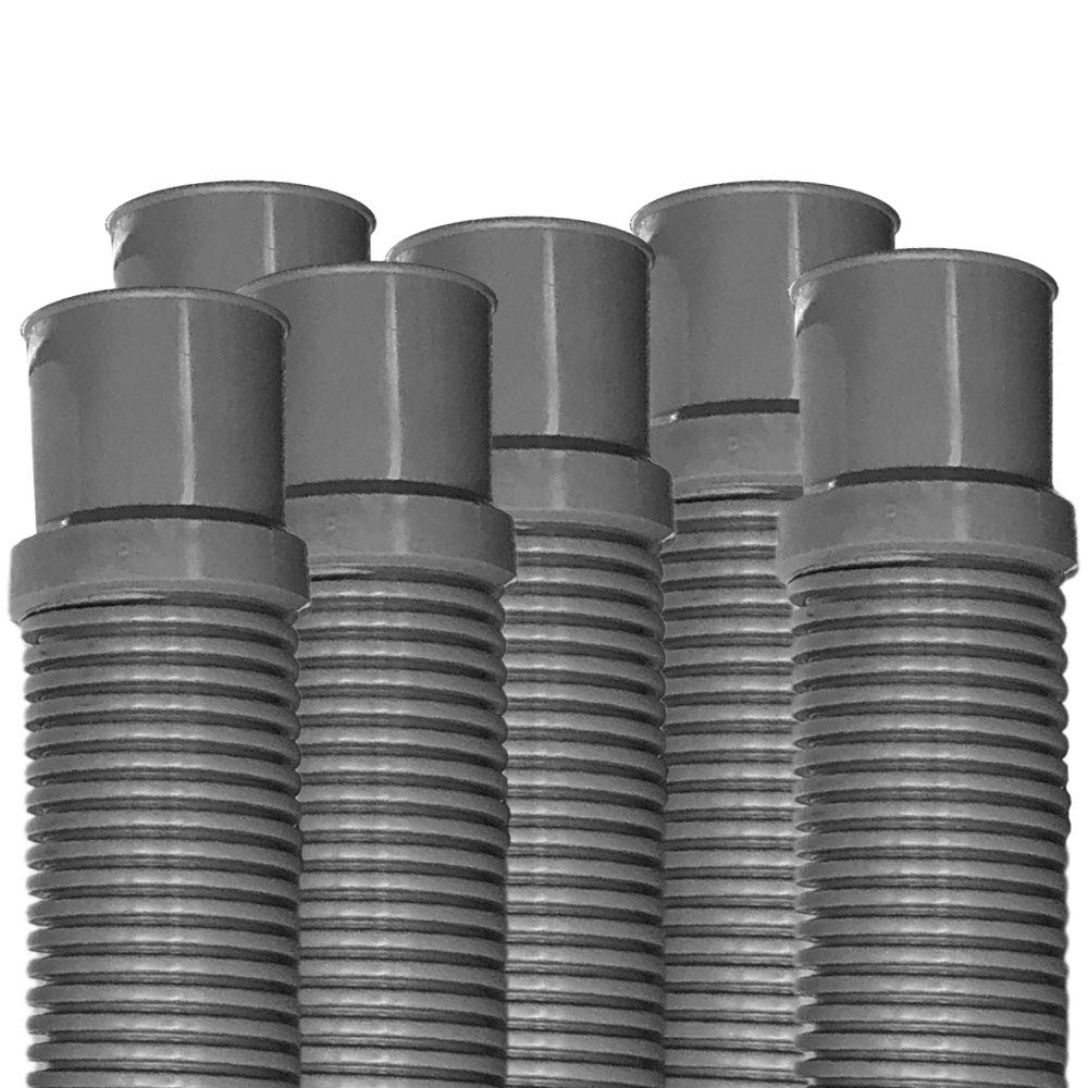 Puri Tech Heavy Duty Above Ground Filter Hose, 1.25 in x 3 ft - 6 pack, Connects Skimmer to Pump on Concrete Pools or Filter to Return on Above Ground Pools