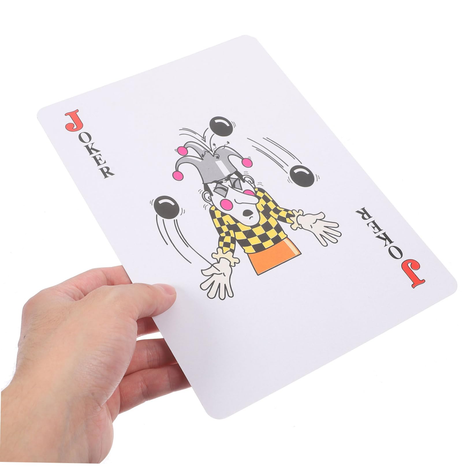 Abaodam Carte da Gioco Poker Giganti a Grandi Caratteri 8x, Bianche | Carta Patinata, Superficie Liscia, Set da 1 per Adulti, per Party e Outdoor