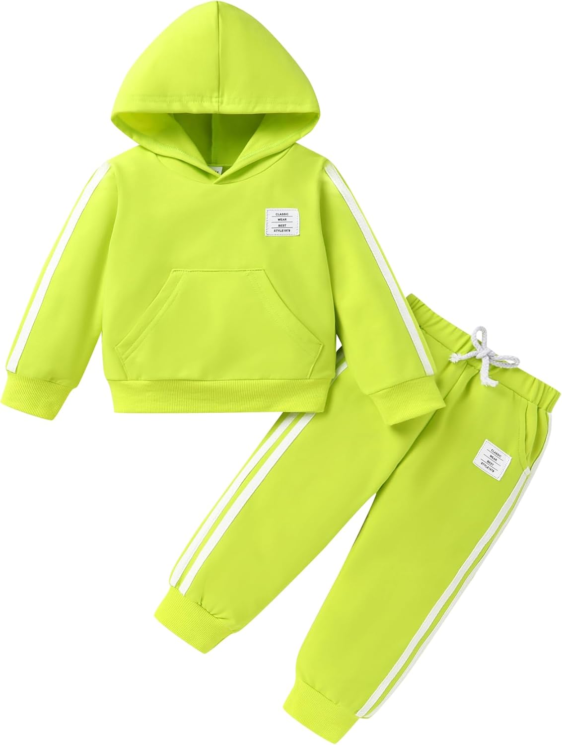 YOUNGER TREE Toddler Baby Clothes Girl Boy Fall Winter Outfits Long Sleeve Hoodie Top and Long Sweatpants Set Sweatsuit
