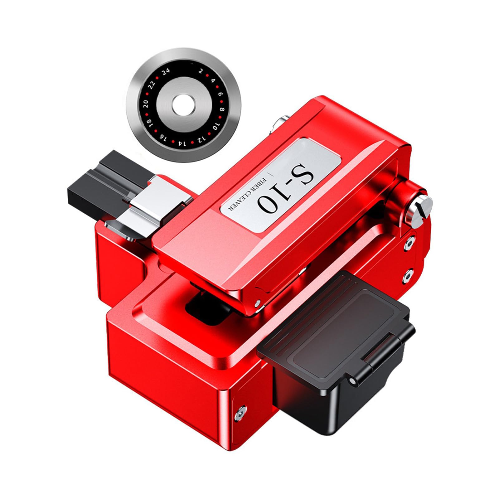 Cazstyk Red Telecom Fiber Cleaver With 0.5 Degree, Design Offering 50000 Cut Life For Use High Accuracy Fiber Cleaver