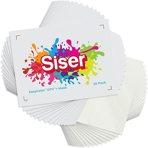 SISER EasyColor DTV and TTD Easy Mask - Paquete de 8.4 x 11 pulgadas, vinilo de transferencia de calor compatible con impresoras de inyección de