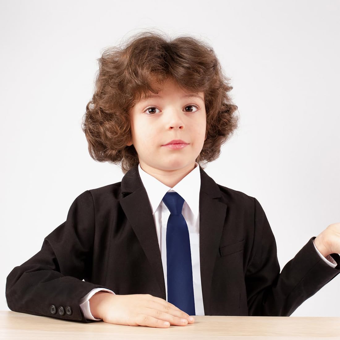 Corbata para Niños, Pajarita y Corbata Pre-Atada Ajustables de Seda para Graduaciones y Bodas,¡Ideal para cualquier ocasión especial