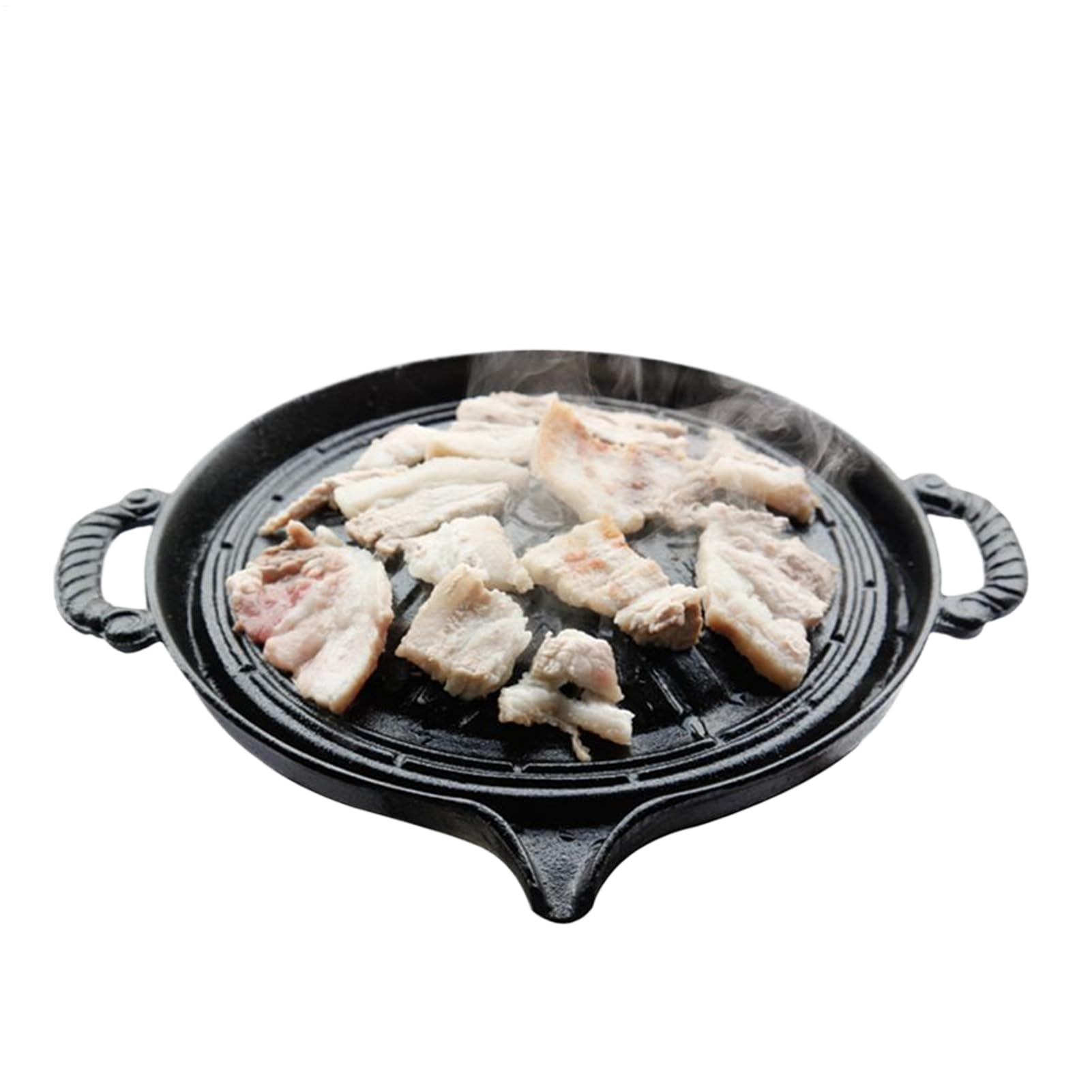 Générique Żeliwny grill - do steków na zewnątrz, nieprzywierające, trwałe smażenie 27,9 cm, wytrzymałe grillowanie, uniwersalne naczynia do mięsa i warzyw