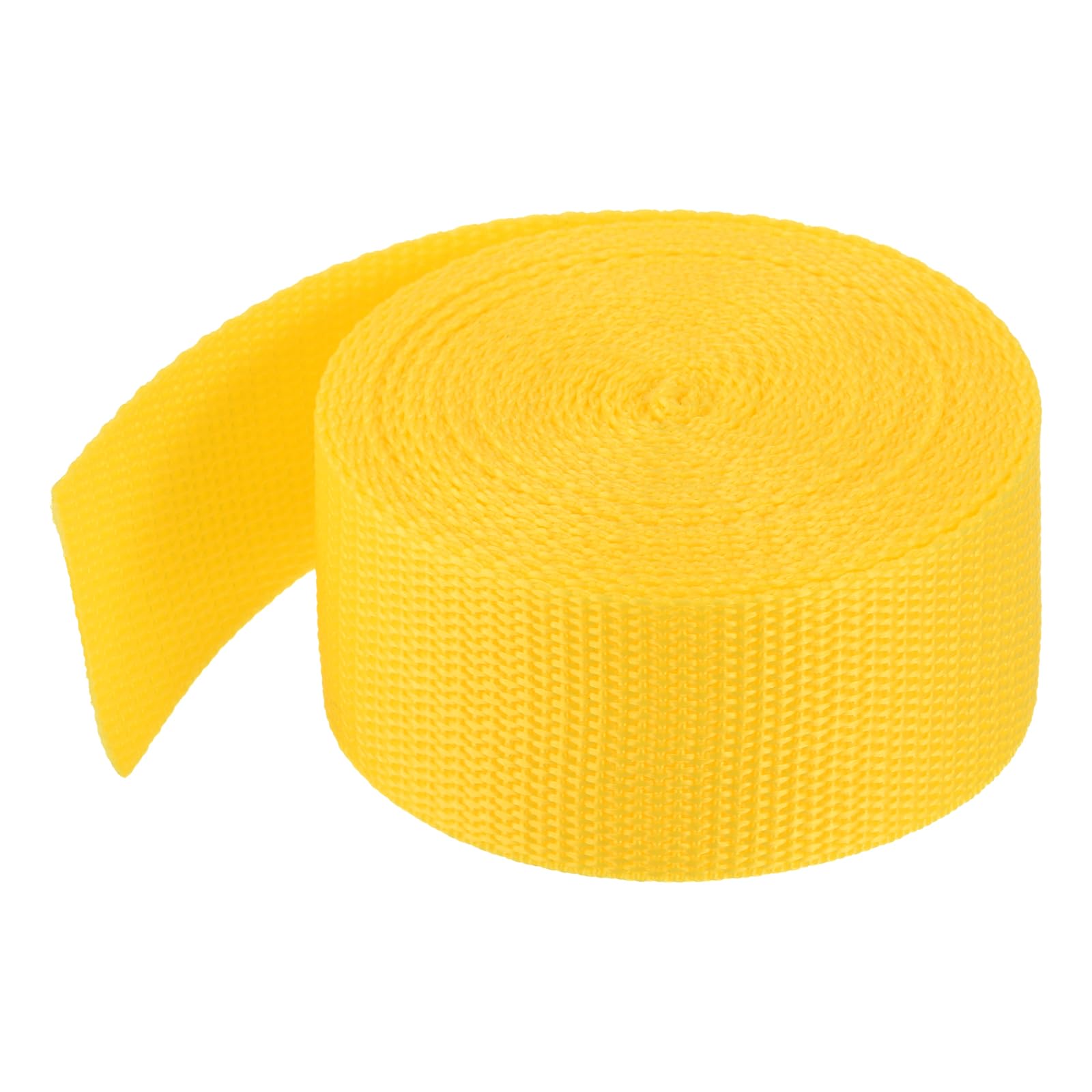MECCANIXITY Lightweight Polypropylene Webbing Strap 1 1/2" 5 Yard Backpack Strapping Band Dark Yellow for Outdoor Luggage Cargo Straps