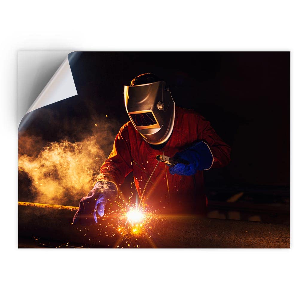 1 x A4 Vinyl Sticker - Amazing Welder Weld Mask Mechanic Art Print Decal - Sticky Back Sticker Sheet #8767