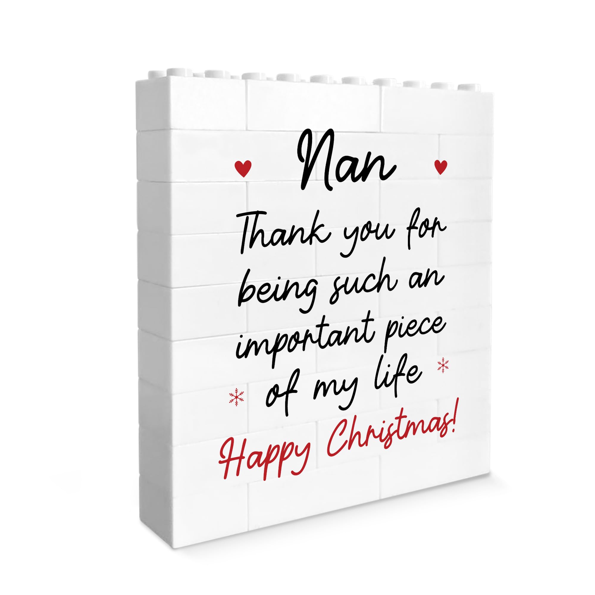 Red Ocean Nan For Christmas From Grandchildren for Nan Building Block Christmas Thank You Her Grandparent Keepsake