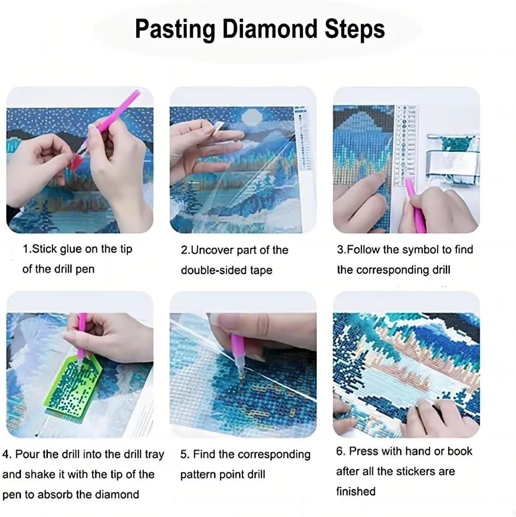 Diamond Painting Kits for Adults,Large 5D DIY Abstract Landscape Diamond Art Kits Beginners Full Drill Round/Square Rhinestone Embroidery Cross Stitch Gem Art for Home Decor Gift 50x100cm/20x40in