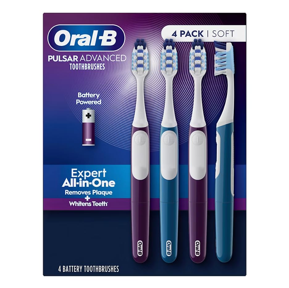 Oral-B Pulsar Advanced - Cepillo de dientes suave todo en uno (1 unidad (paquete de 4))