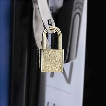 10pcs Mini Cute Diary Padlocks Gold Small Luggage Locks with