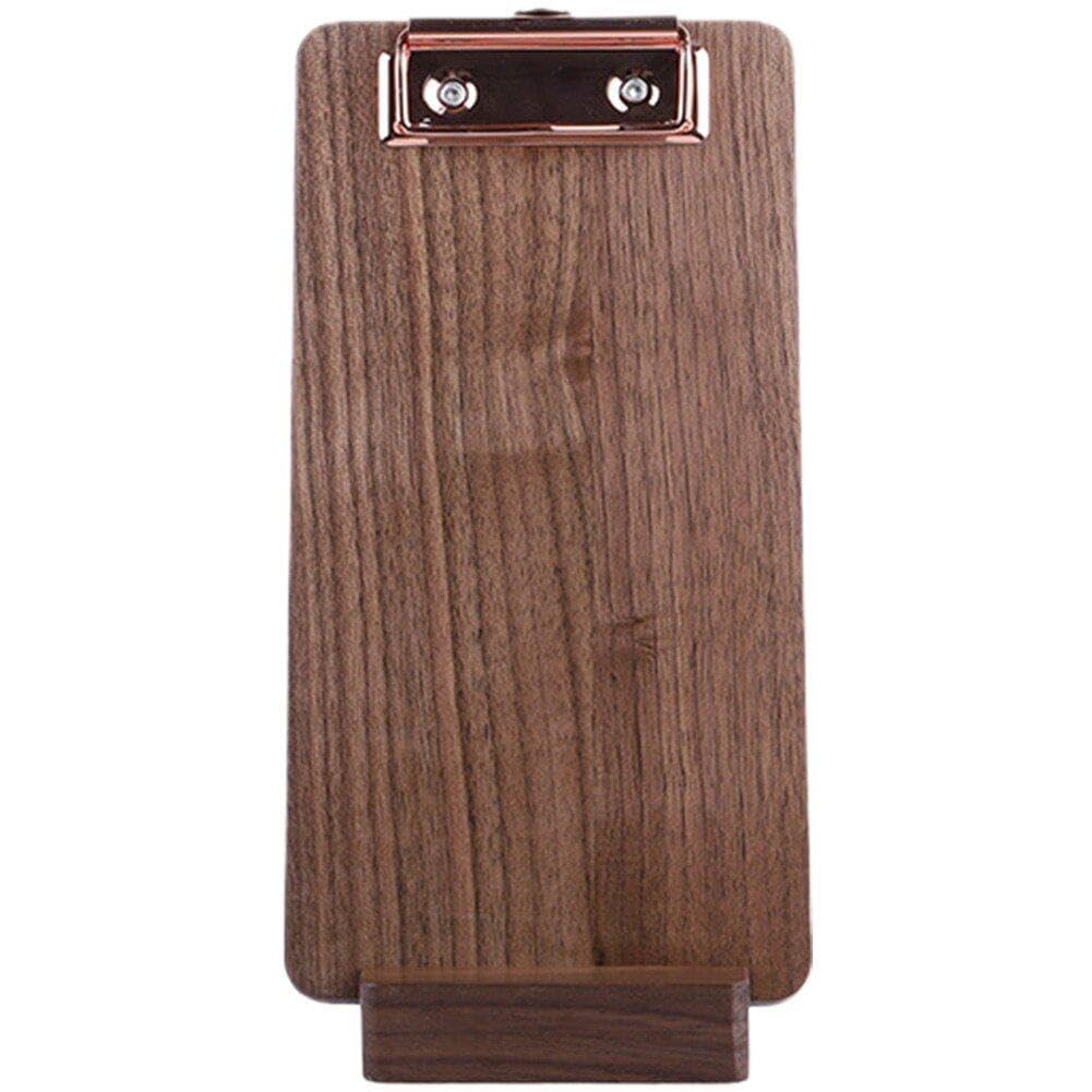 Abbdbd Wooden Clipboard A7 Hardboard Clipboard with Stand Mini Clipboard Folder for Holding Long Receipts, Bills, Shopping Lists