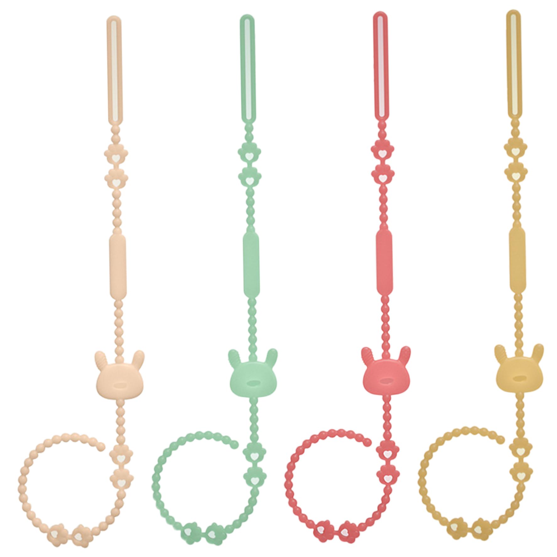 Mushie Clip Best Silicone Pacifier Clip Mushie Pacifier Clip,4PCS