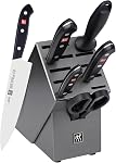 HENCKELS Forged Contour 9 Piece Kitchen Knife Set with Block- Stainless Steel, Ultra Sharp Blades, Knife Block Set, Dishwasher Safe