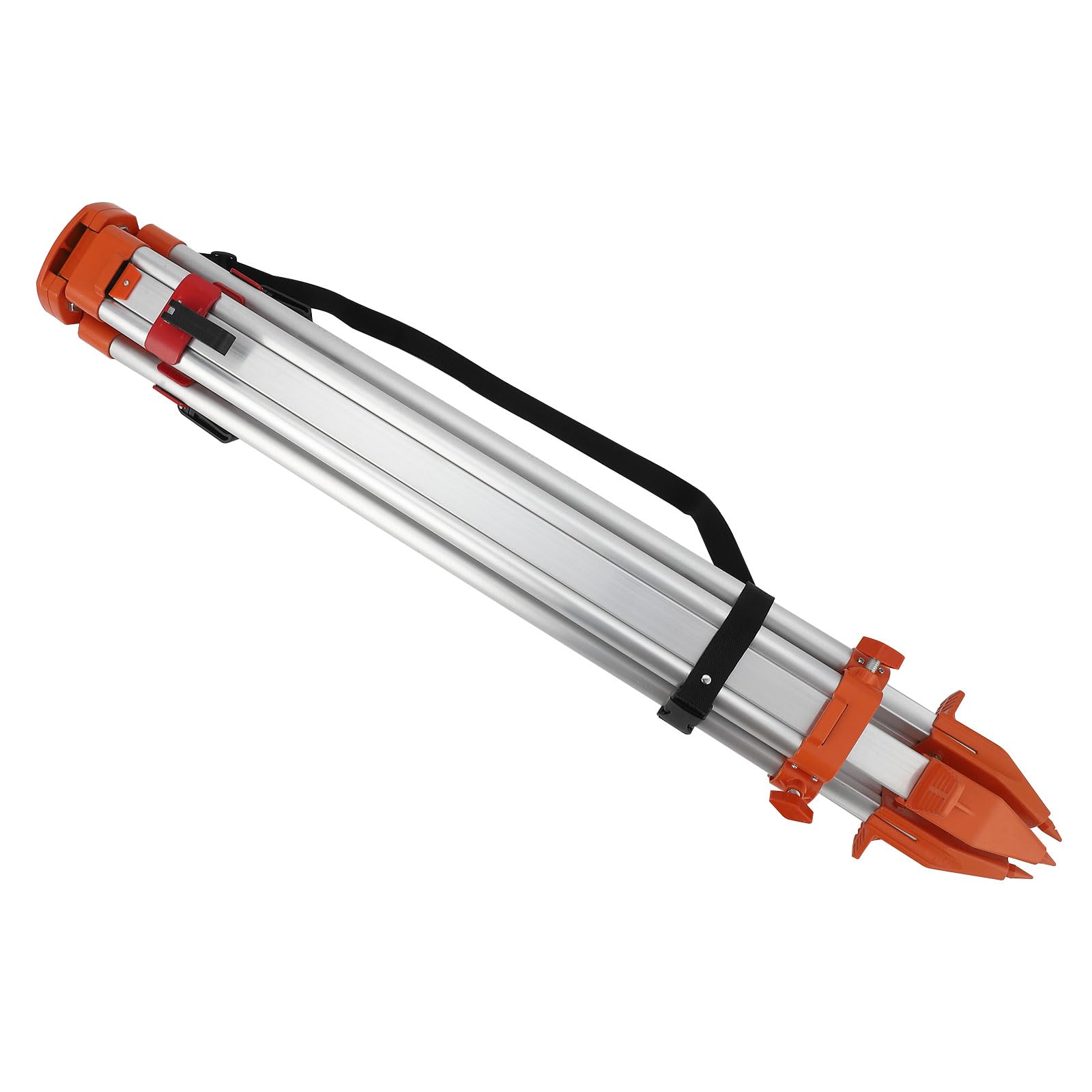 Garvee Trépied de nivellement professionnel en aluminium robuste – Tête plate filetée 5/8"-11 – Hauteur réglable 97 à 152 cm – Idéal pour niveaux laser et théodolites – Facile à transporter