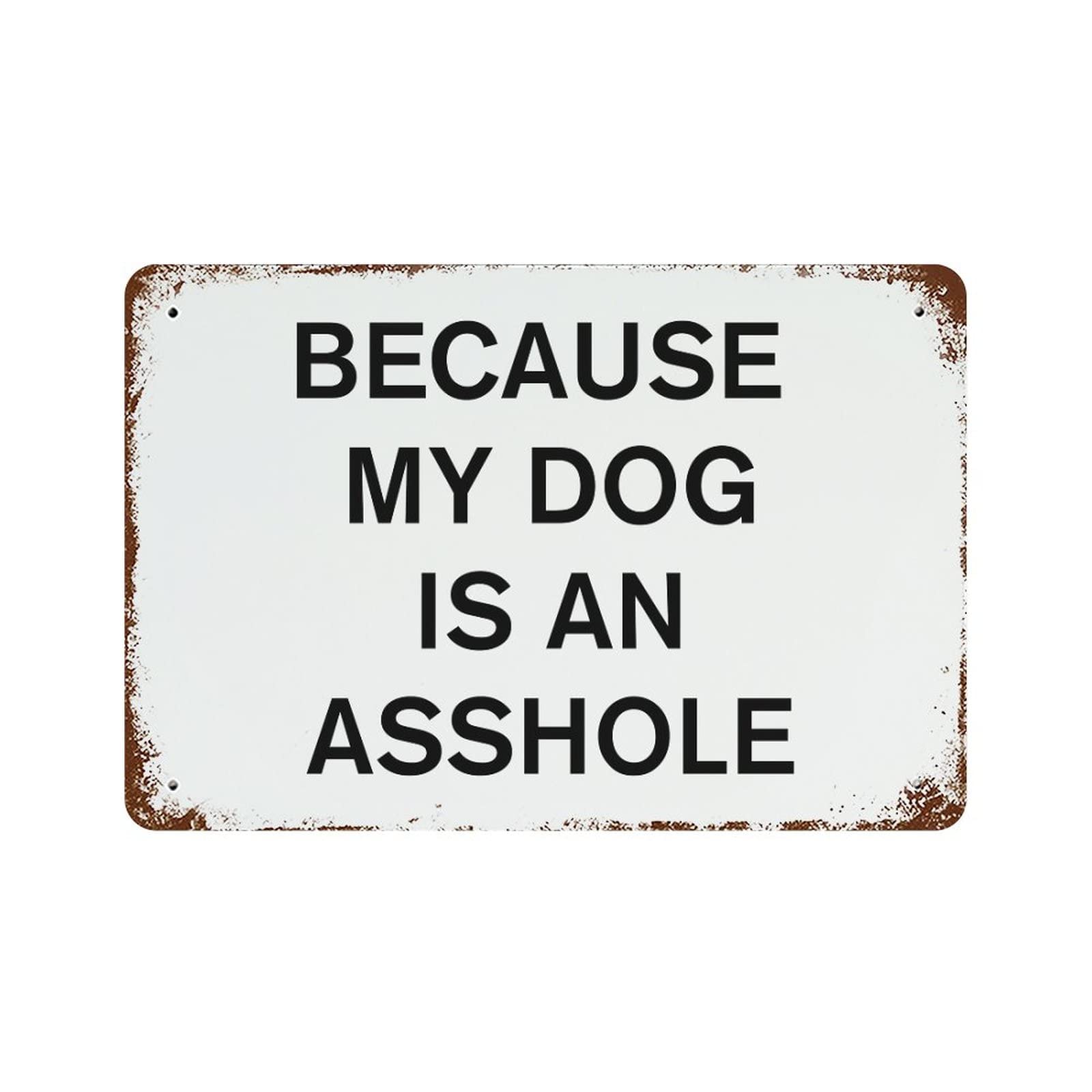 Plaque en métal pour bar et pub humour canin décoration bistrot