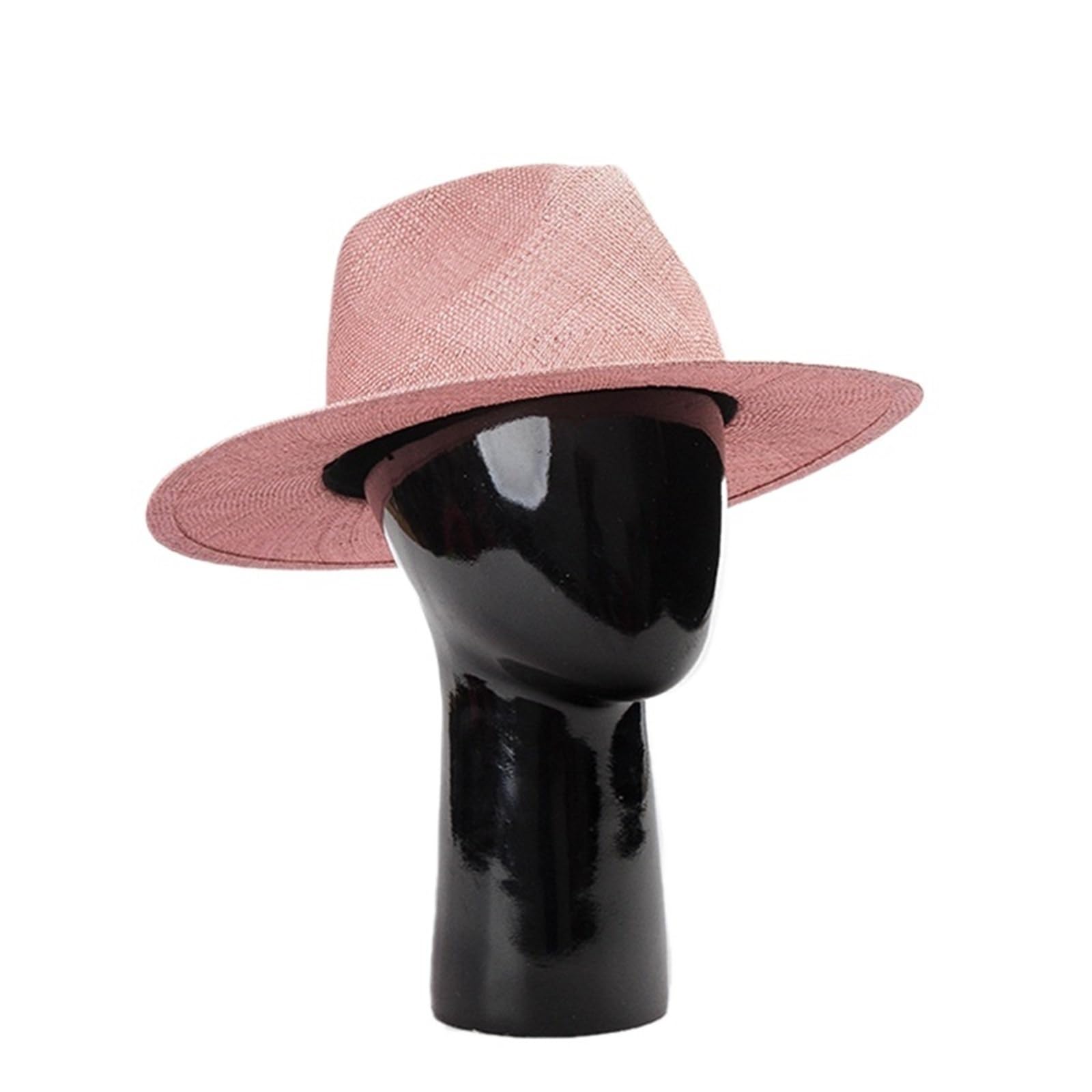 Sombrero Paja Primavera Verano Simple Liso teñido Jazz Sombrero de Paja for Viajes y Playa Mujeres Natural Transpirable Sombreros Sol ala Grande