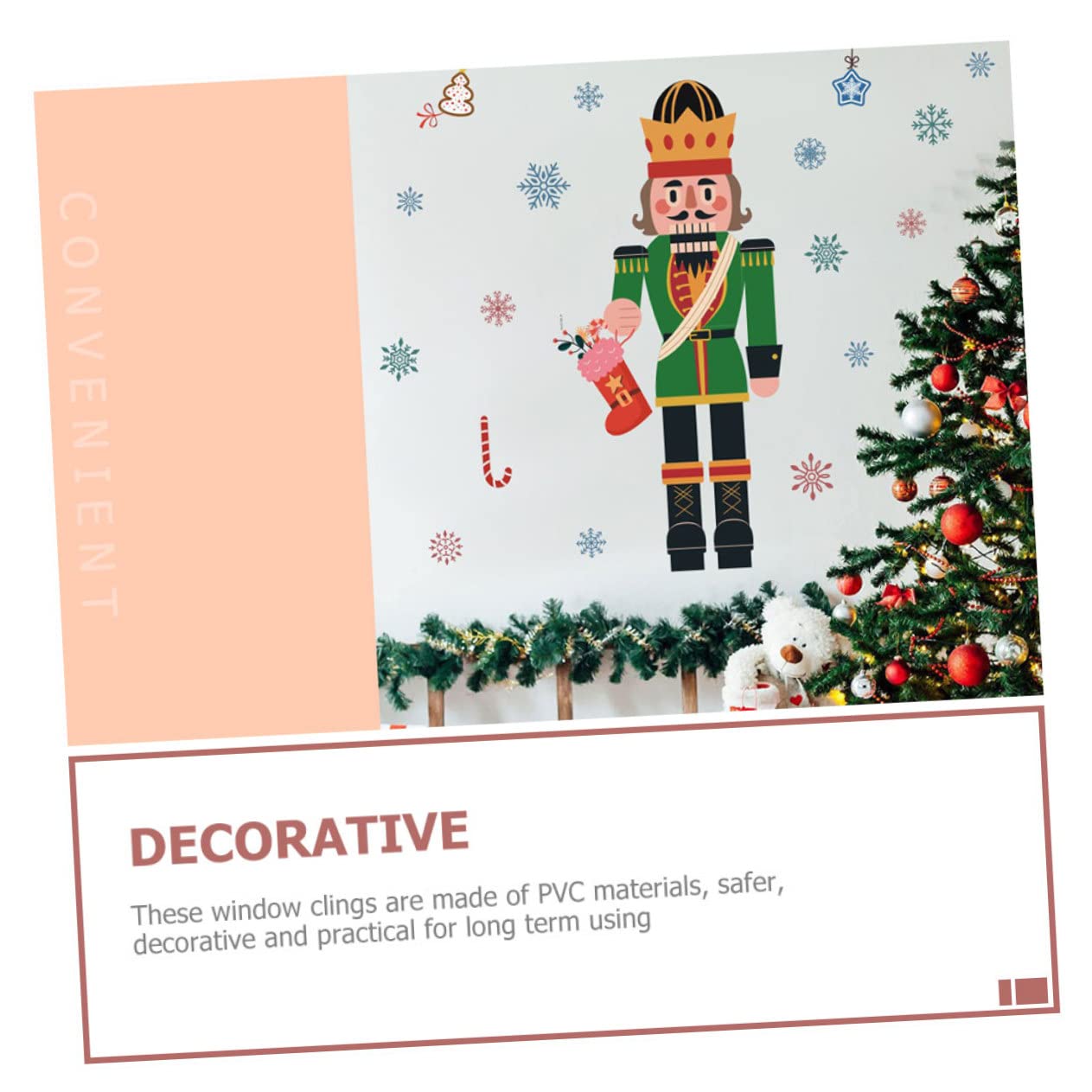 TOPBATHY 4 Blätter Weihnachtsfensteraufkleber Weihnachtliche Kühlschrankdekoration weihnachtsaufkleber kühlschrankaufkleber weihnachtliche fensterbilder weihnachtliche wandaufkleber