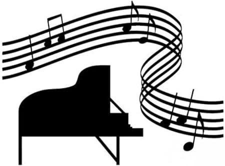 Amazon Co Jp ステッカー 車 15cm ファッション音楽ピアノ楽譜シルエット デカール ビニール車ステッカー Hg1875sd 車 バイク