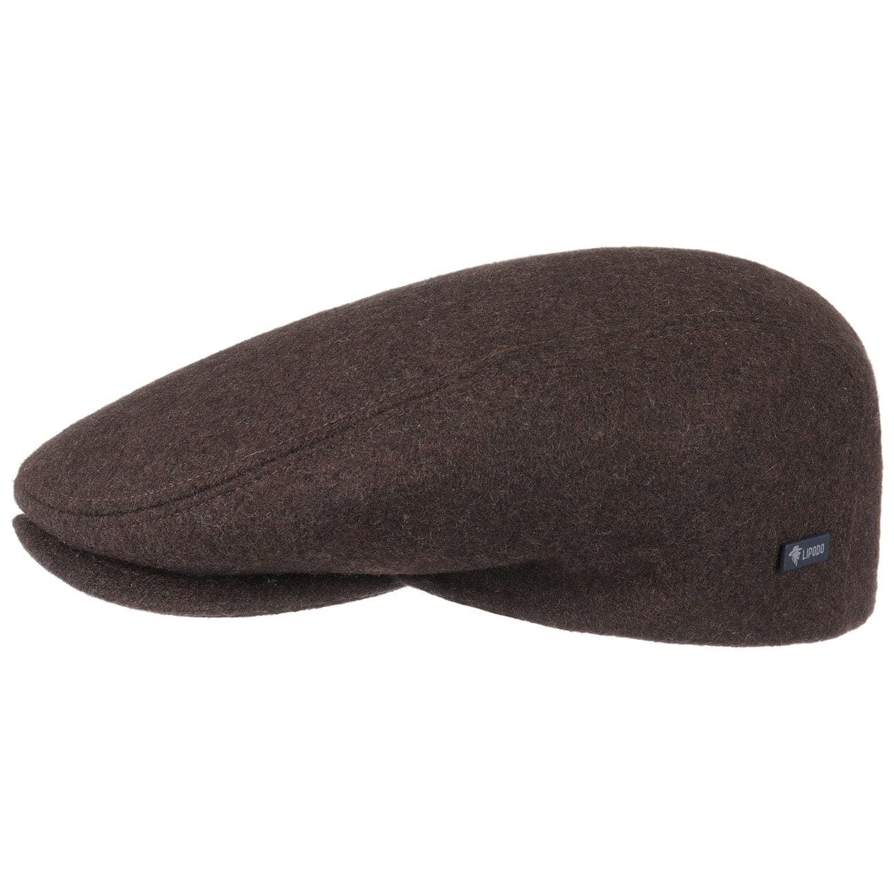 Lipodo Sport Flat Cap Women/Men - Newsboy Cap with Peak - Peaked Cap - Autmn/Winter - Brown