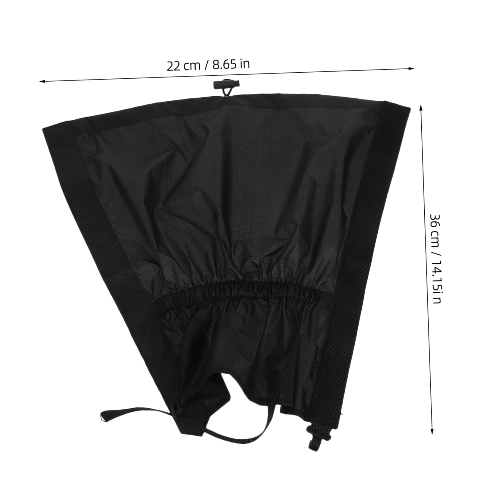 STOBAZA Full Black 2 Pcs Leg Gaiters Adjustable Boot Protectors for Hiking Snowshoeing and Desert Exploration