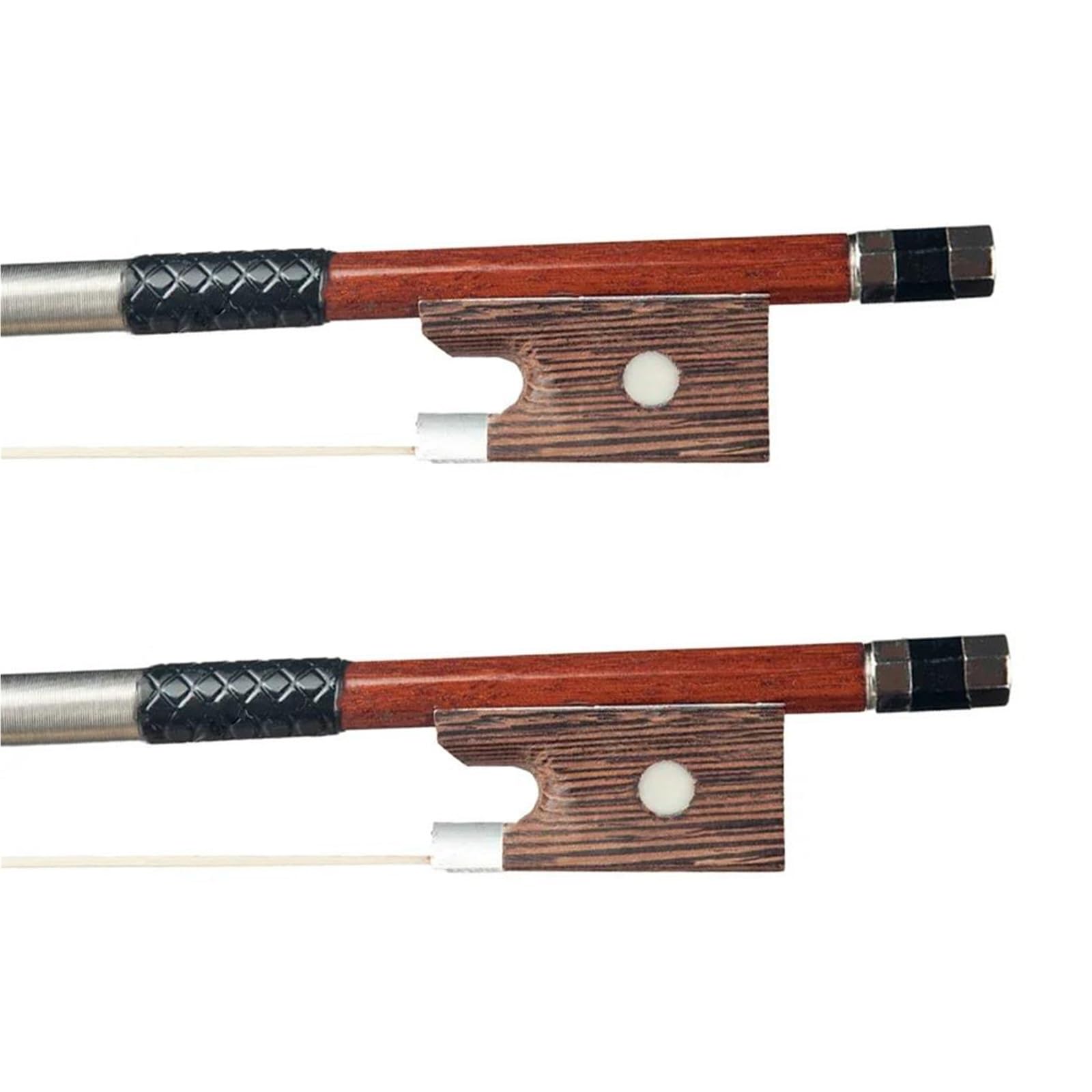 Geigenbogen Brasilholz Violine/Viola Bogenstock Reines Weißes Mongolei Rosshaar 4/4 Volle Größe 2 Stück/1 Los Professionelle Leistung(Type 1 062)