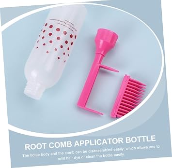 Busstier Long Comb Hair Dyeing Bottle 175 ml - Practical Hair Dyeing Comb and Hair Care Applicator, Scalloped Bottle for Easy Hair Dyeing and Care (2)
