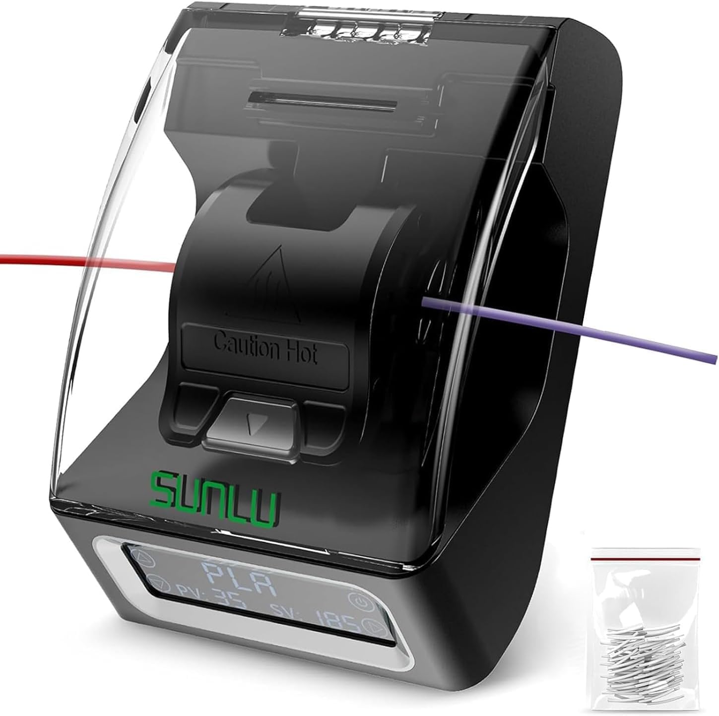 SUNLU Filament Verbinder für 1,75 mm 3D Drucker Filament, 200 PTFE Hülsen