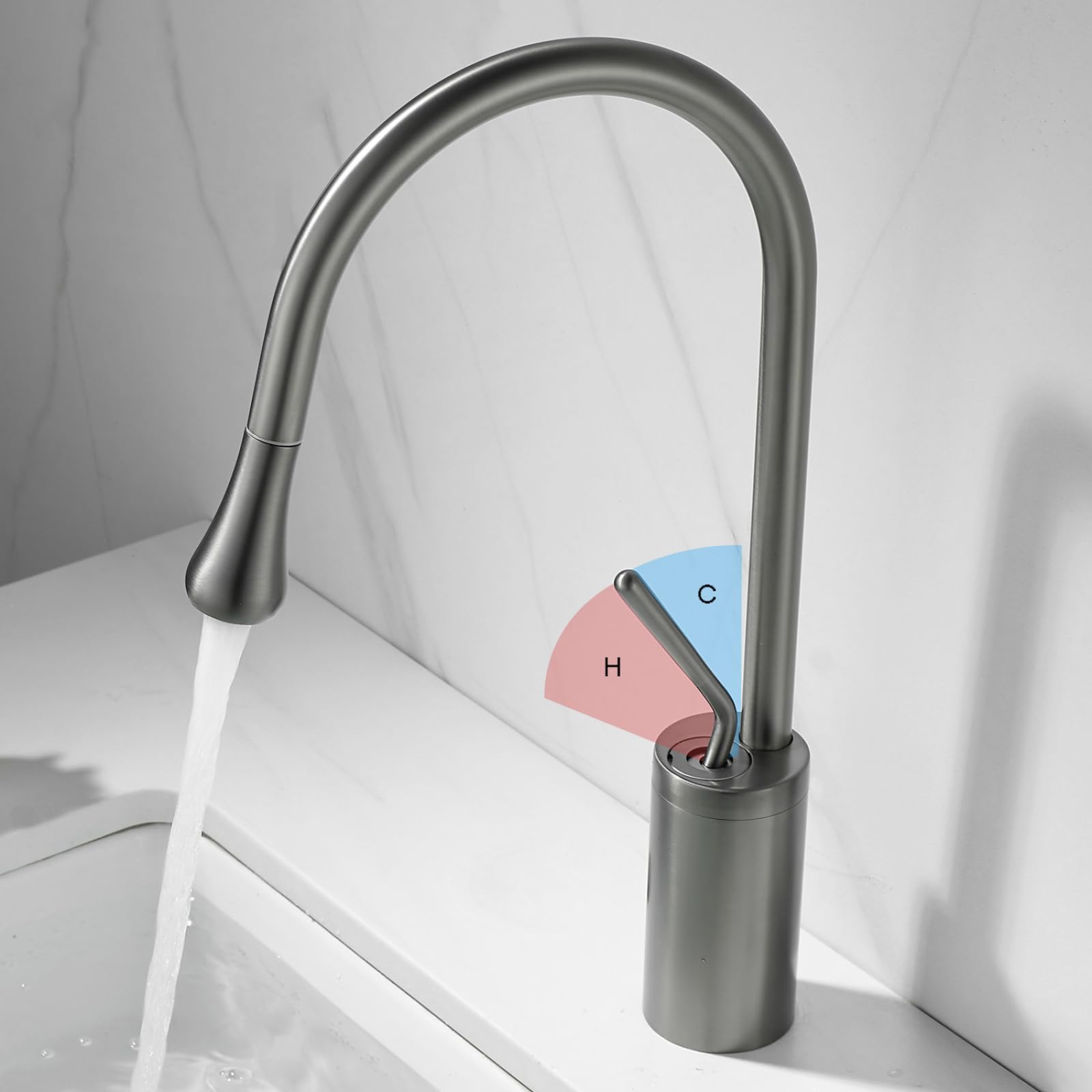 Rubinetto Bagno Doccetta Estraibile Ottone Cromato