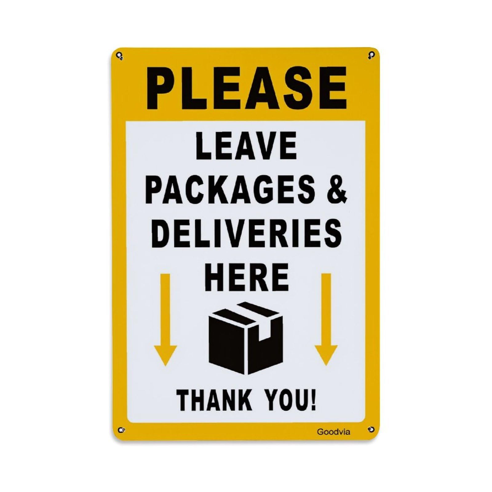 Jdfenggu Vintage Please Leave Packages And Deliveries Here Retro Metal Tin Sign, Decor Art Poster For Bar, Home, Man Cave, Kitchen, Laundry Room Gift 8X12inch