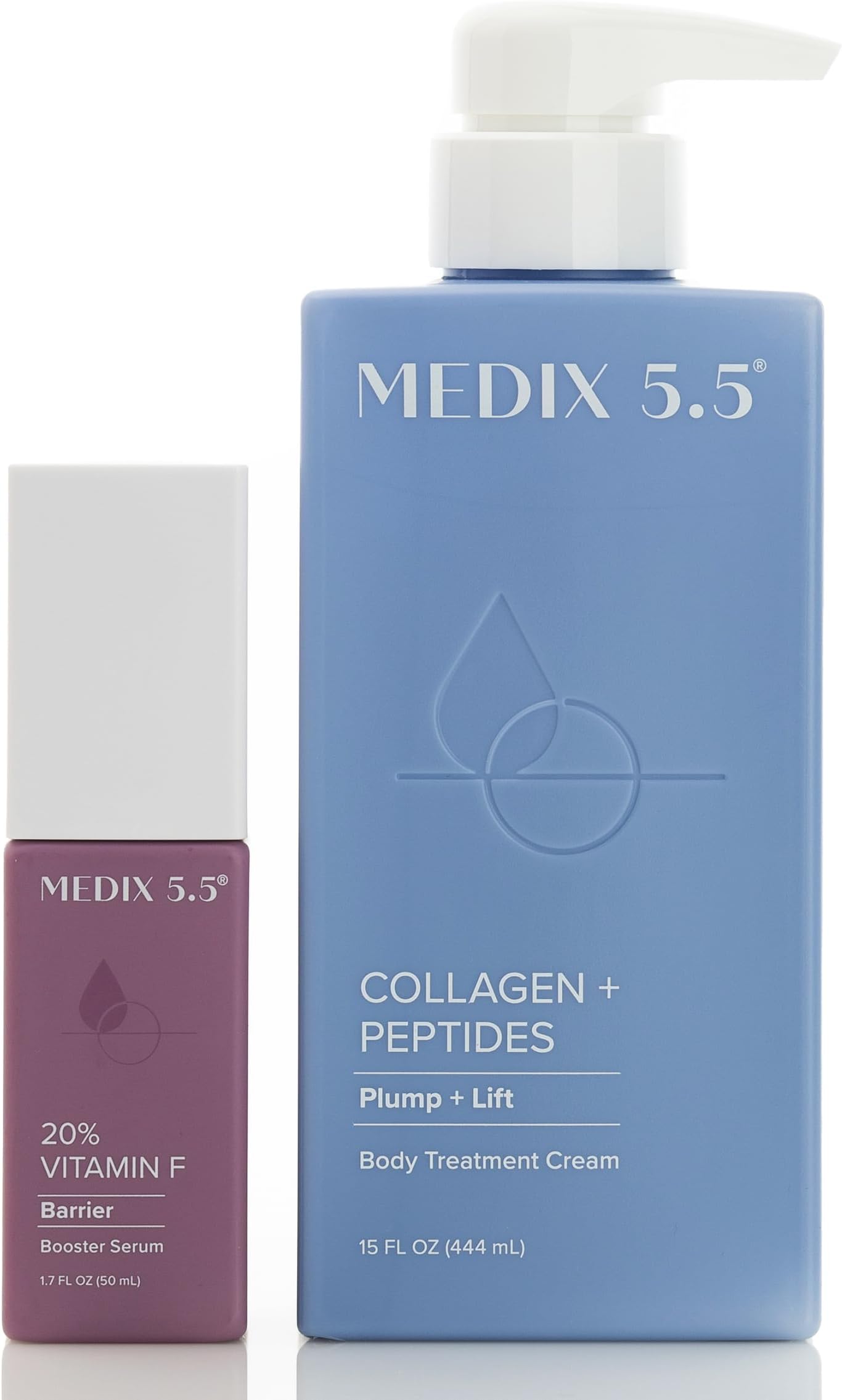 Collagen + Peptides Firming Cream + 20% Vitamin F Anti-Aging Booster Serum Set