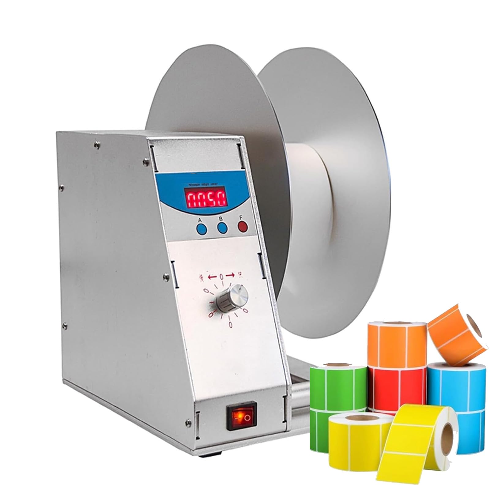 Rebobinadora De Etiquetas Automática, Velocidad: 12-50 RPM, Diámetro De Rebobinado: 218 Mm, Ancho: 115 Mm, Diámetros De Núcleo Disponibles: 25 Mm, 40 Mm, 75 Mm, para Procesamiento por Lotes