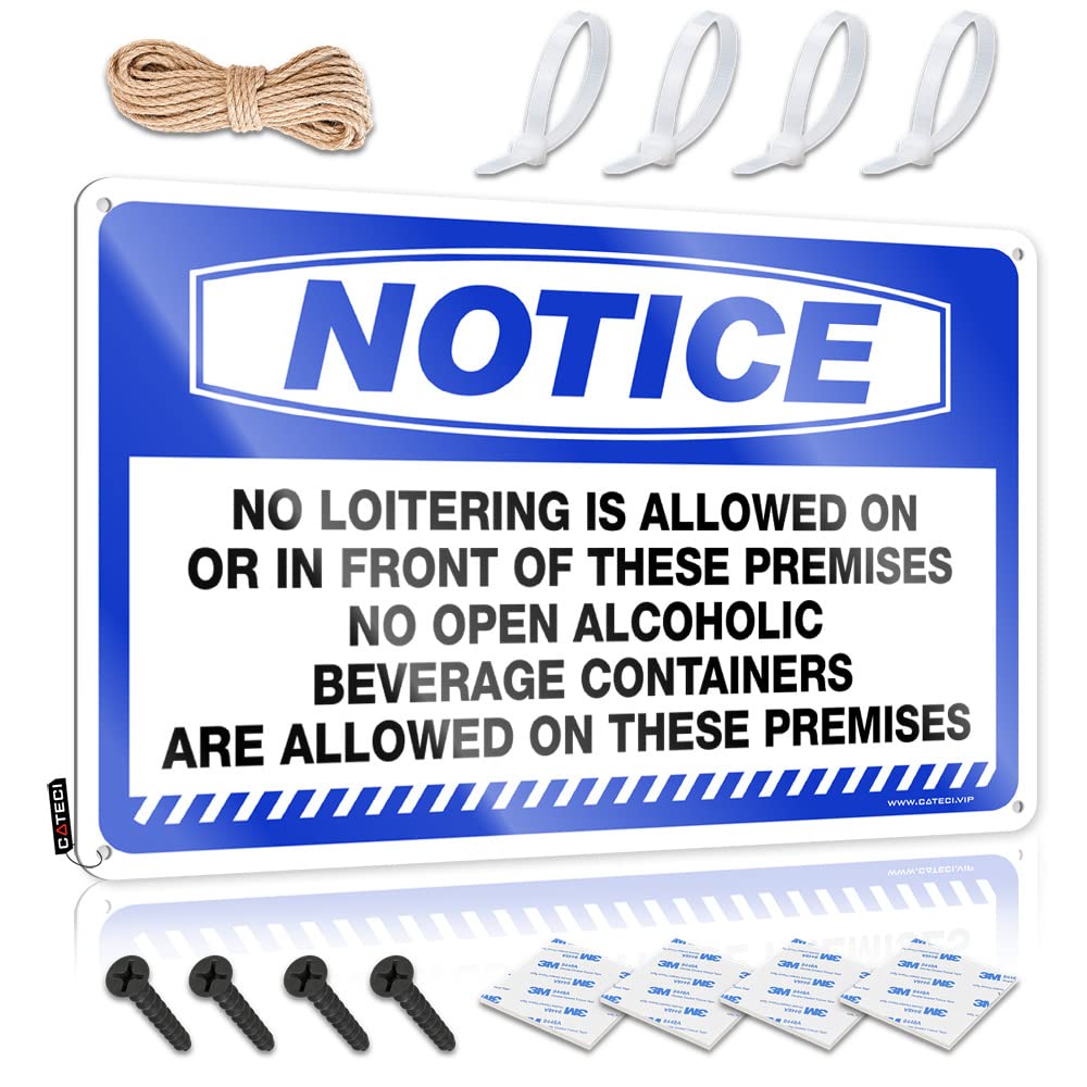 BRUNTELO Funny Tin Signs Vintage Notice No Loitering Is Allowed On Or Tin Sign Signs For Room Funny Saying Tin Signs