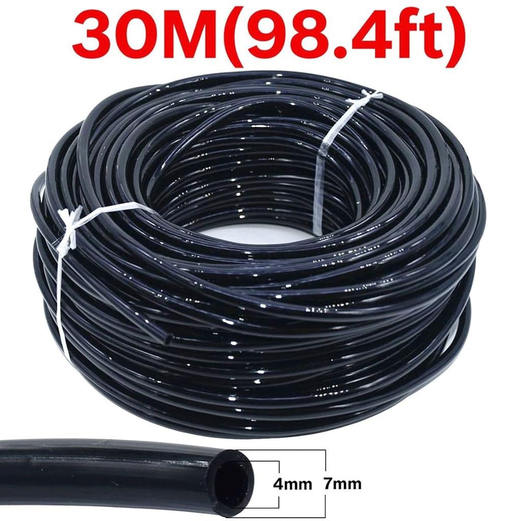 Tuyau D'arrosage 4/7 Mm De Tuyau De Jardin Tuyau De Goutte À Goutte À Goutte D'arrosage De Tuyau D'arrosage En PVC, Pour Serres De Balcon Balcon 10m / 15 / 20m / 25m / 30m (Color : 30m(98.4ft), Size