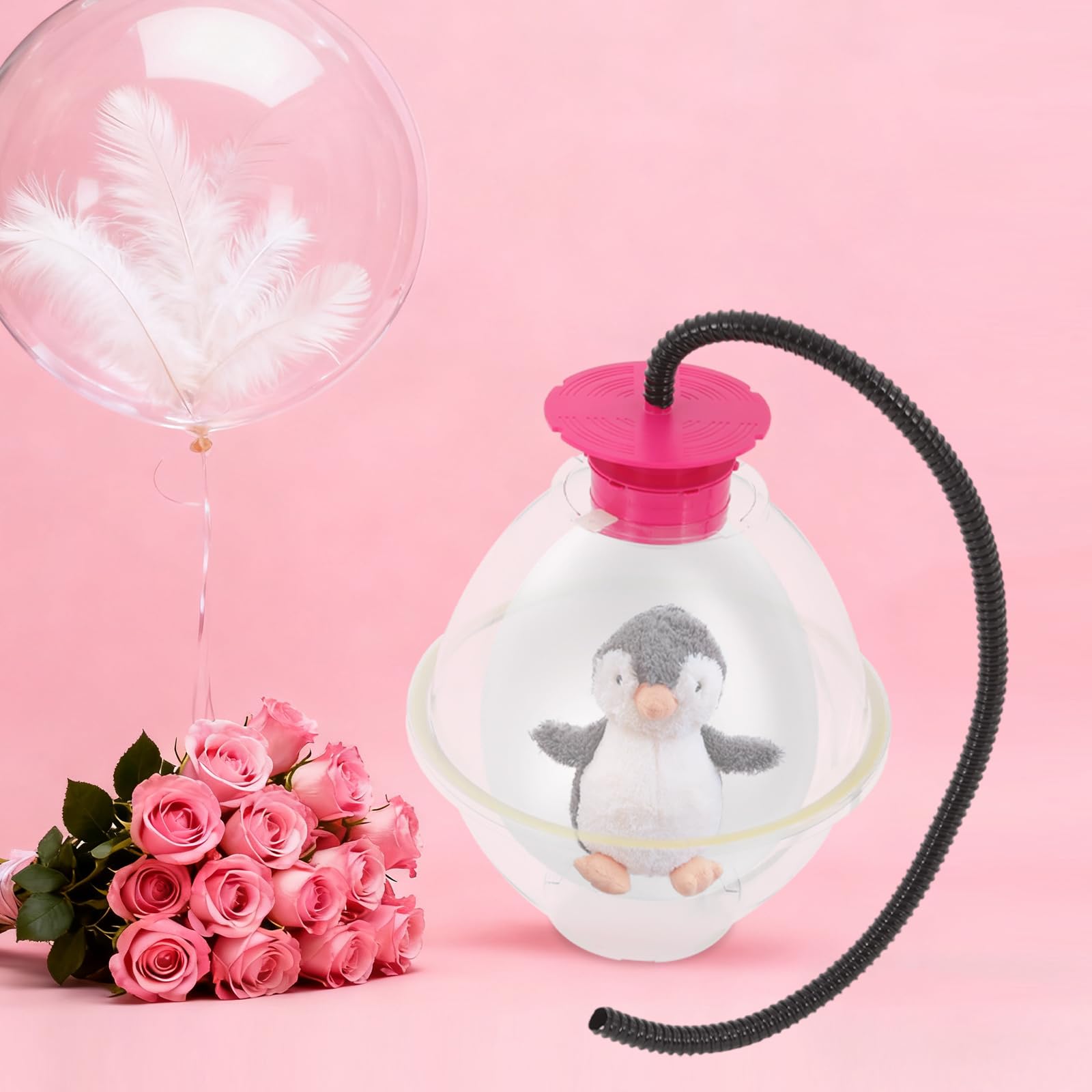 Juego completo profesional de relleno de globos, herramienta creativa para rellenar globos para regalos y decoración de fiestas, bodas y cumpleaños, incluye accesorios de montaje en rojo o