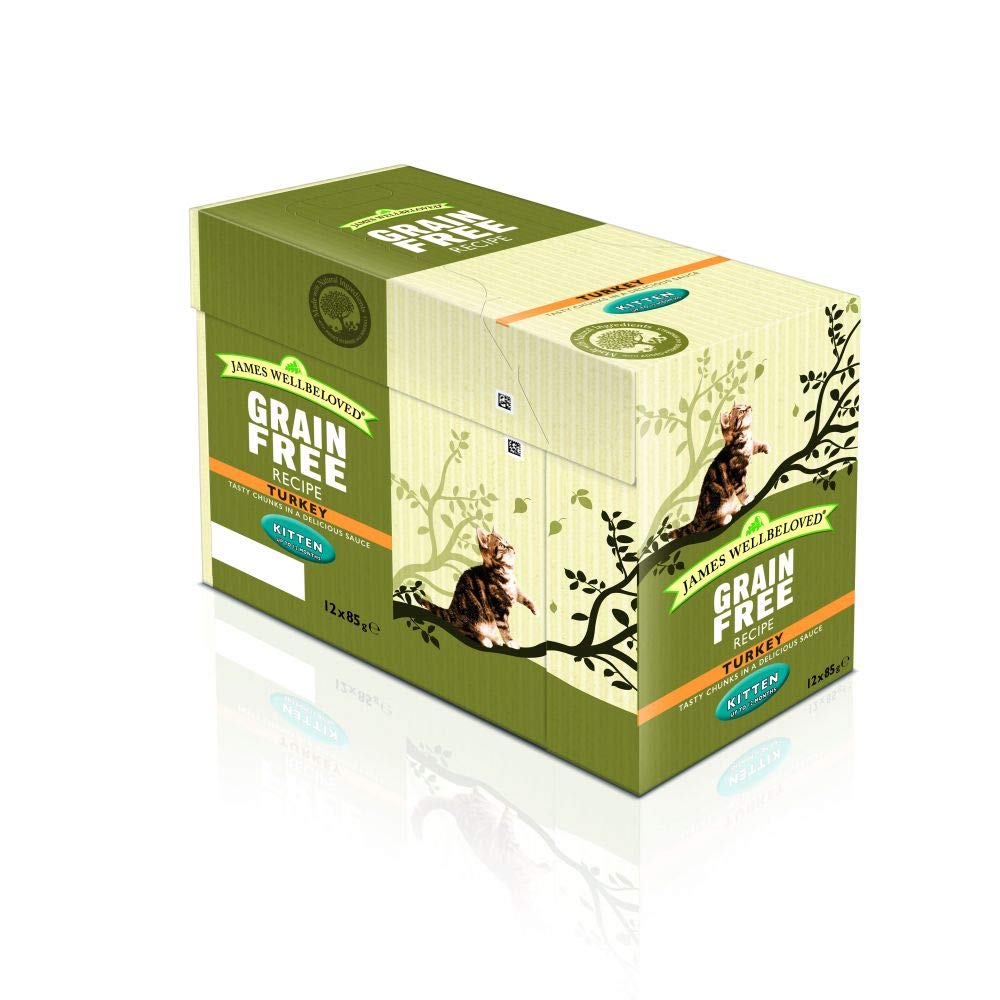 James Wellbeloved Grain Free Kitten Turkey in Gravy Pouch 12 x 85g