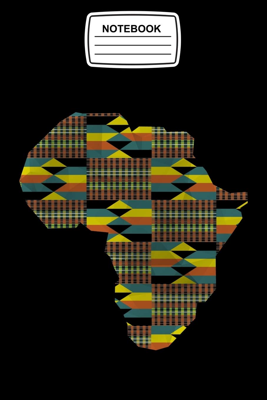 Notebook: Ghana Africa Map Kente Pattern Journal Notebook Blank Lined Ruled 6x9 120 Pages