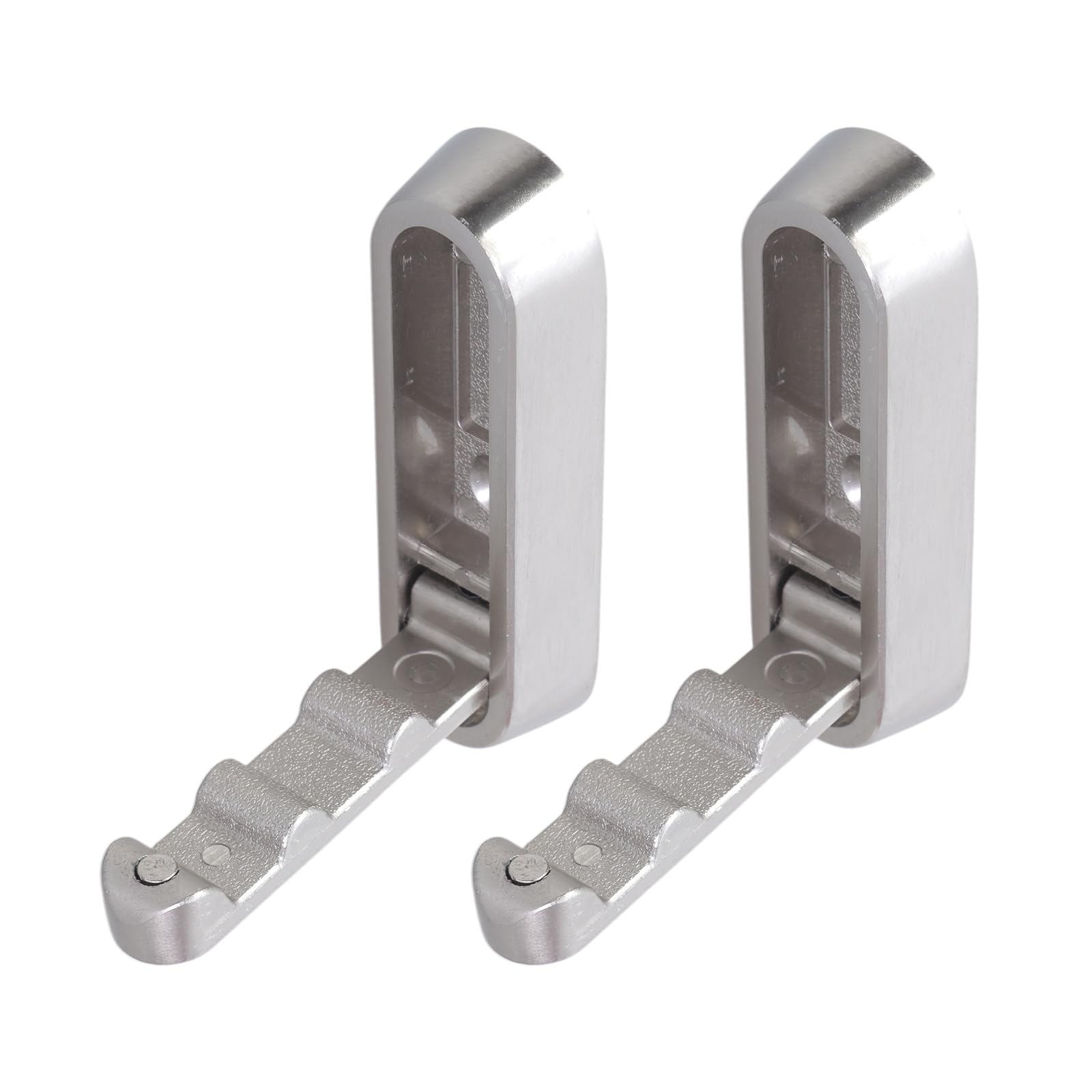 Tsophreniq Silver Of 2 Foldable Wall Hooks For Coats Towels Strong Aluminum Alloy Construction Hat Hanger Hook Space Saving Robe