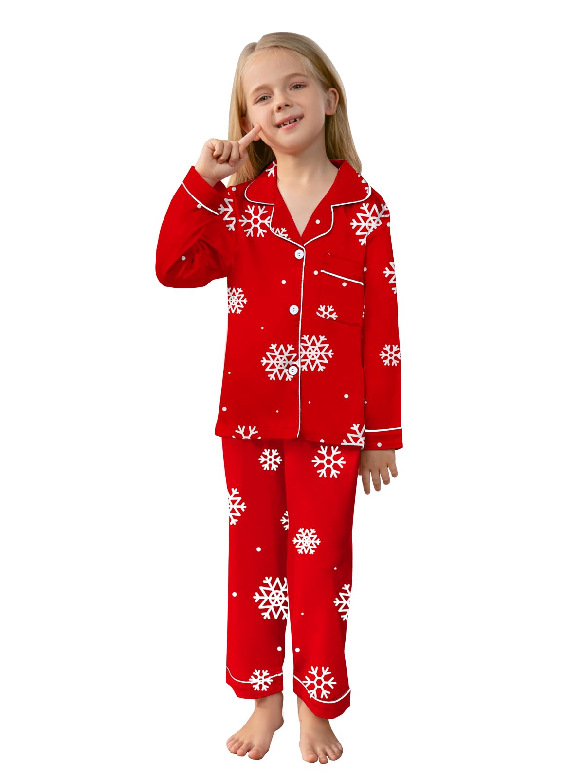 Snapklik.com : Schbbbta Christmas Family Pajamas Matching Sets Silk ...